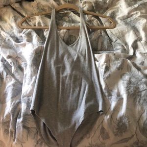 Gray body suit